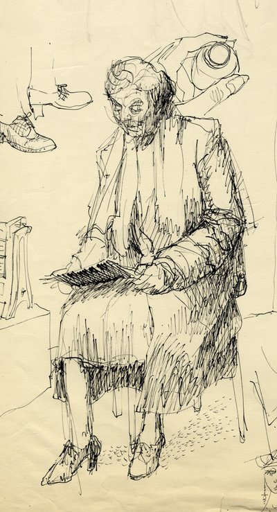 Istuva nainen lukee, 1953. tekijältä Shirley Markham