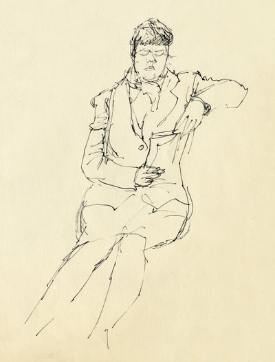 Istuva nainen lukee, 1953. tekijältä Shirley Markham
