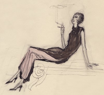 Nainen tupakoi, 1950. tekijältä Shirley Markham