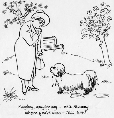 Nainen koiran kanssa, 1950. tekijältä Shirley Markham
