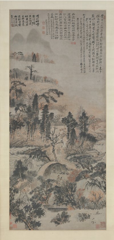 Humalassa Autumn Woodsissa, n. 1702. tekijältä Shitao