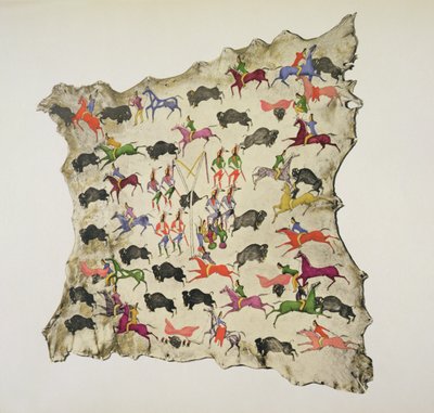 Buffalo metsästys (pigmentti hirven iholla) tekijältä Shoshone Katsikodi School