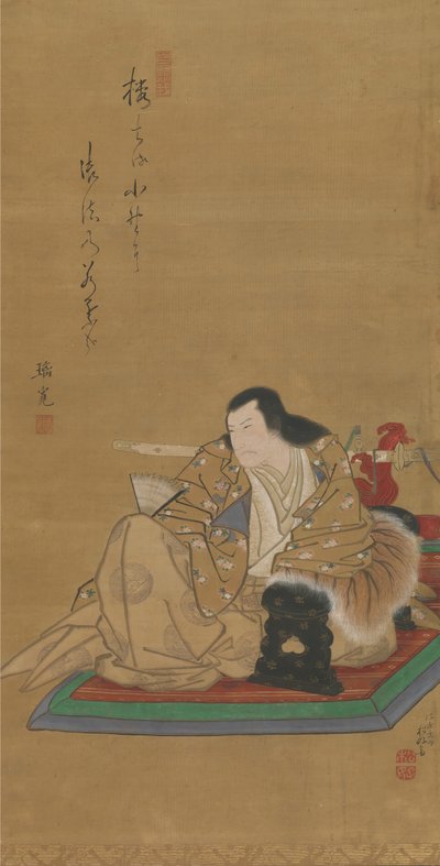 Näyttelijä Arashi Rikan I muotokuva, n. 1812. tekijältä Shunkosai Hokushu