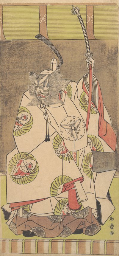 Kabuki-näyttelijä Ichikawa Danjuro IV, 12. kuukausi, 1771. tekijältä Shunsho