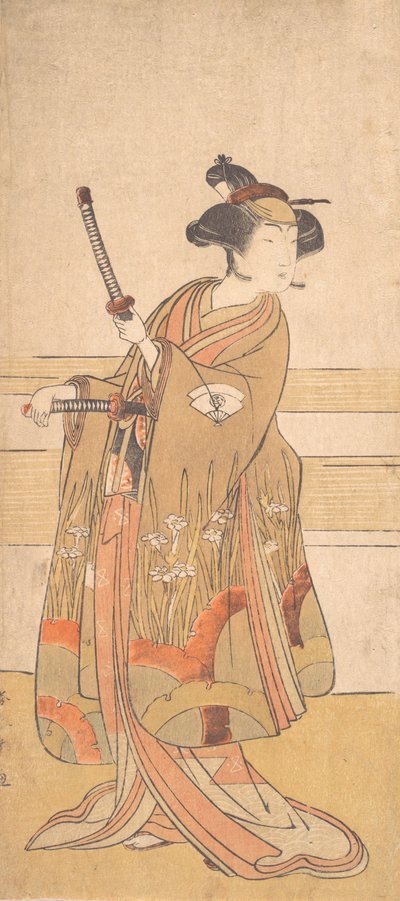 Onoe Tamizo samurainaisena, n. 1775 tai tekijältä Shunsho