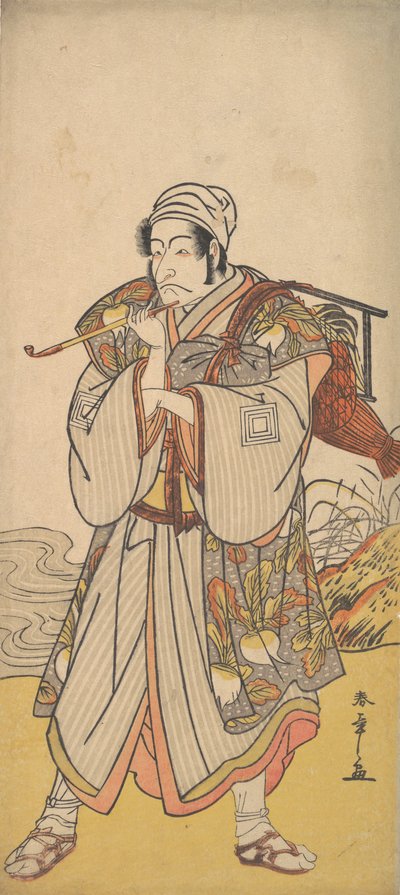 Näyttelijä Danjuro III kiertävänä kauppiaana, 1726-1792. tekijältä Shunsho