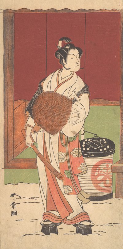 The Actor Ichikawa Monosuke II in the Role of Daito-no-miya Disguised as a Komuso, ca. 1772 . tekijältä Shunsho
