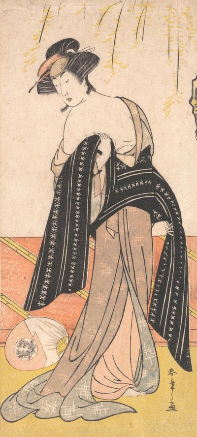 Näyttelijä Nakamura Riko Oiranina Sitova hänen Obi, n. 1779. tekijältä Shunsho
