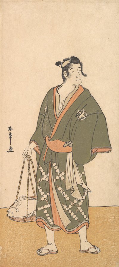 Näyttelijä Otani Hiroemon III kalakauppiaana, 1726-1792. tekijältä Shunsho
