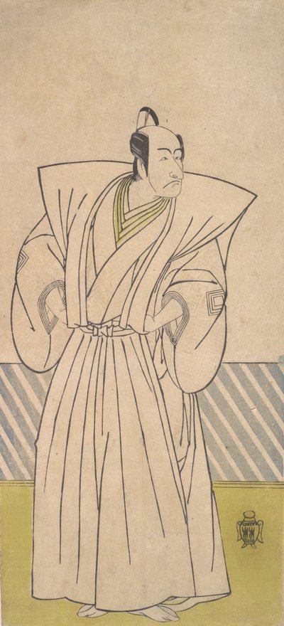Viides Ichikawa Danjuro korkea-arvoisena samuraina, 1700-luvun lopulla. tekijältä Shunsho