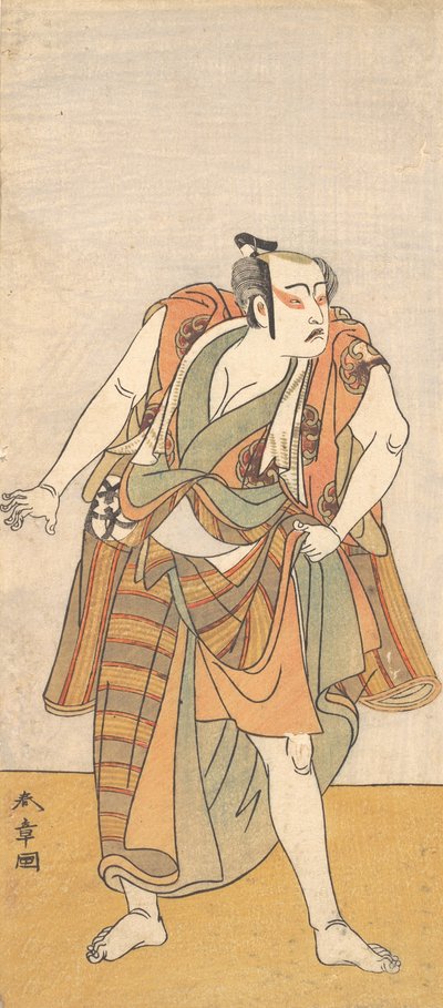 Ensimmäinen Bando Mitsugoro aseettomana miehenä, 1774 tai 1775. tekijältä Shunsho