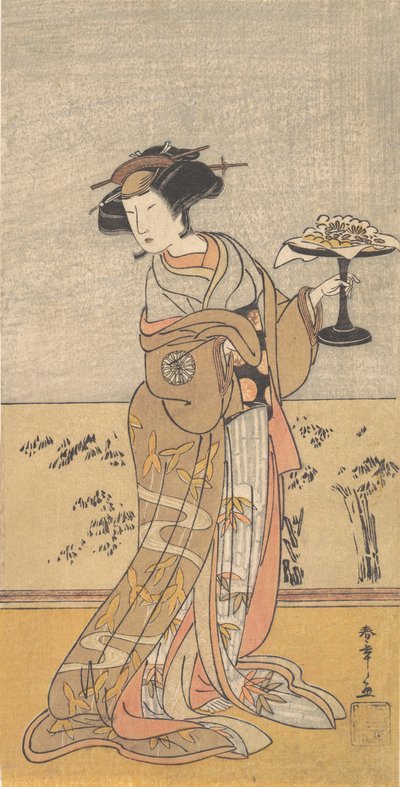 Ensimmäinen Nakamura Tomijuro Shigenoin roolissa, 10. kuukausi, 1777. tekijältä Shunsho