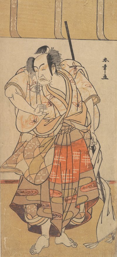 Ensimmäinen Onoe Kikugoro vihaisena miehenä, n. 1772. tekijältä Shunsho