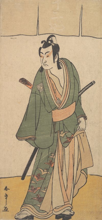 Toinen Ichikawa Monnosuke roolissa Soga no Juro Sukenari, 2. kuukausi, 1785. tekijältä Shunsho