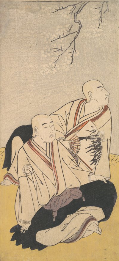 Kolmas Sawamura Sojuro ja toinen Ichikawa Monnosuke buddhalaismunkkeina, 1791. tekijältä Shunsho