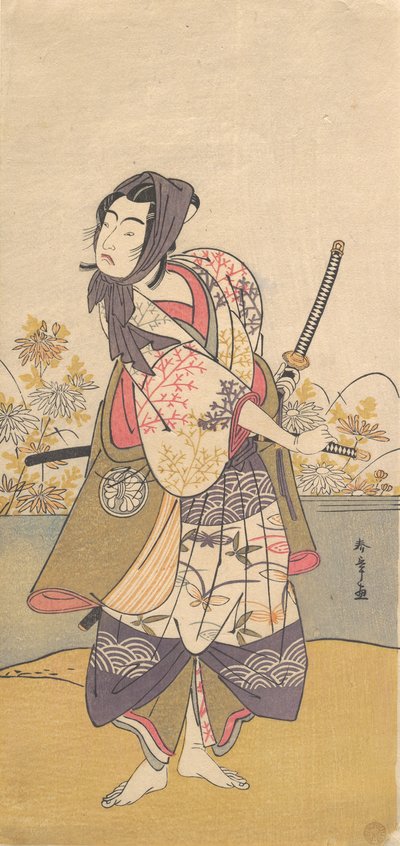 Kolmas Segawa Kikunojo Soga no Goro Tokimunen roolissa, 2. kuukausi, 1785. tekijältä Shunsho