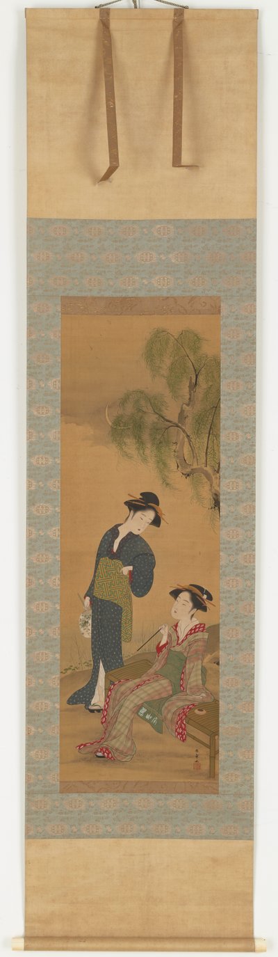 Kaksi naista pajun alla, 1726-1792. tekijältä Shunsho