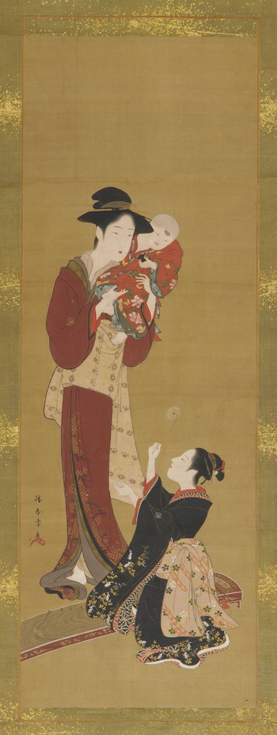 Nainen, vauva ja nuori tyttö, 1726-1868. tekijältä Shunsho