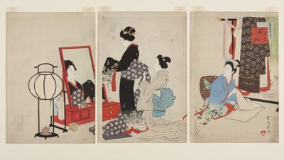 November, Marriage (Sonojuichi Yomeiri) (colour woodblock print) tekijältä Shuntei Miyagawa
