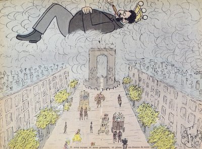 Taiteilijan antisemitistinen karikatyyri "Ohe, Les Dirigeants", 1896 tekijältä Sibylle Gabrielle de Riquetti de Mirabeau
