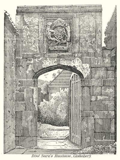 Abbot Beeren Almhouse, Glastonbury (kaiverrus) tekijältä Sidney Heath