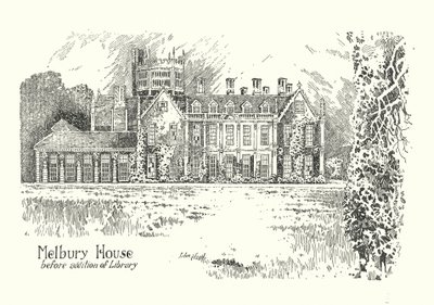 Dorset: Melbury House (litografia) tekijältä Sidney Heath