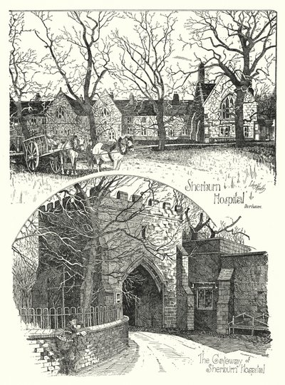 Sherburn Hospital, Durham (kaiverrus) tekijältä Sidney Heath