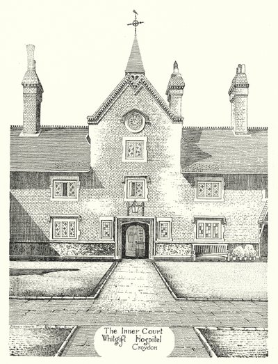 The Inner Court, Whitgift Hospital, Croydon (kaiverrus) tekijältä Sidney Heath