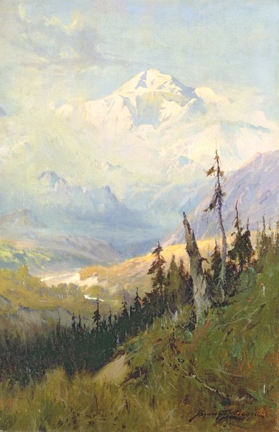An Autumn Day, Mt. McKinley (öljy kankaalle) tekijältä Sidney Laurence