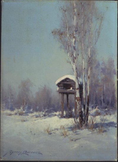 Indian Cache, Alaska (öljy kankaalle) tekijältä Sidney Laurence