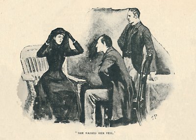 Hän nosti hunnunsa, 1892 tekijältä Sidney Paget