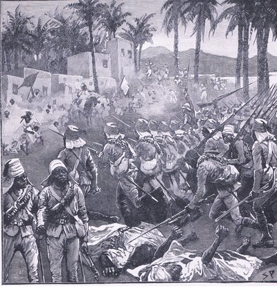 Storming Firket, kuvitus Cassellsin Englannin historiasta, 1900-luku tekijältä Sidney Paget