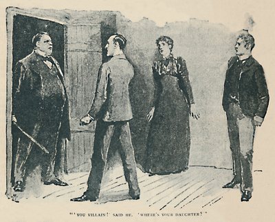 Sinä konna! Hän sanoi. Missä on tyttäreni, 1892 tekijältä Sidney Paget