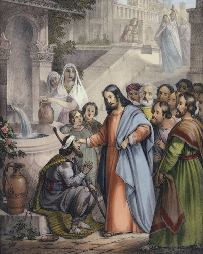 Jeesus antaa näön sokealle syntyneelle tekijältä Siegfried Detler Bendixen