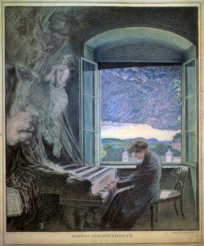 Allegoria Beethovenista musiikillisena nerona tekijältä Sigmund Walter Hampel