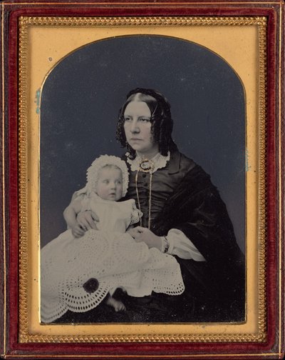 Naisen ja vauvan muotokuva,c. 1855 (kuva) tekijältä Silas Eastham