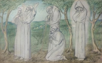 Fransiskaanien veljien ryhmä tekijältä Simeon Solomon