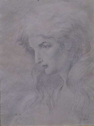 Allegorinen pää tekijältä Simeon Solomon