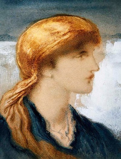 Tytön pää tekijältä Simeon Solomon