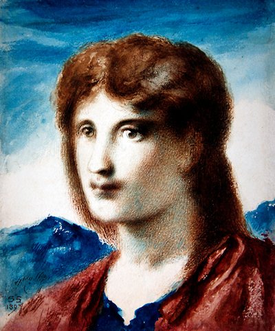 Nuoren miehen pää tekijältä Simeon Solomon