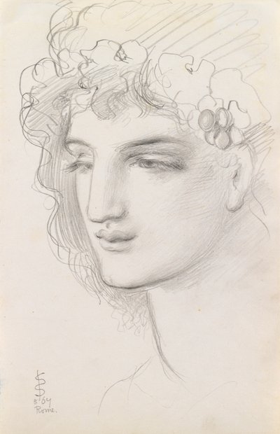 Tutkimus seppelepäästä, 1867 tekijältä Simeon Solomon