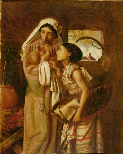 Mooseksen äiti, n. 1860 (öljy kankaalle) tekijältä Simeon Solomon