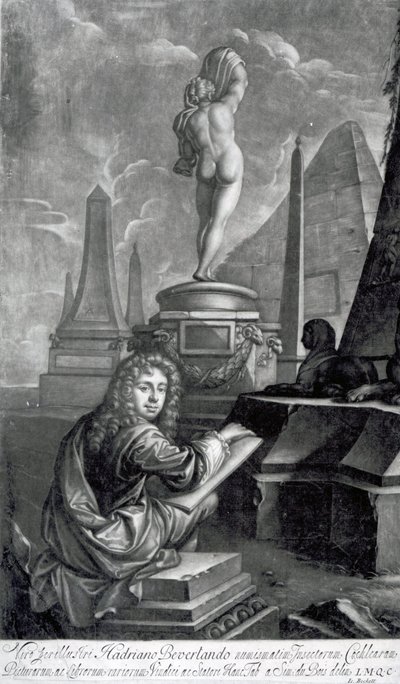 Adrian Beverland, kaiverrettu Isaac Beckettin toimesta. tekijältä Simon (after) Du Bois