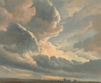Tutkimus pilvistä auringonlaskun kanssa Rooman lähellä tekijältä Simon Alexandre Clément Denis