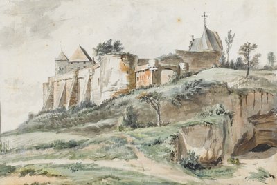Näkymä Keizersbergin linnalle, Leuven, 1782 tekijältä Simon Alexandre Clément Denis