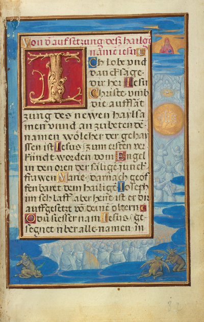 Rand mit der Anbetung des Namens Jesu tekijältä Simon Bening