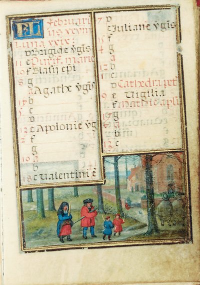 Folio pienoistuntikirjasta, Rooman käyttö, Brugge, 1530-35 tekijältä Simon Bening