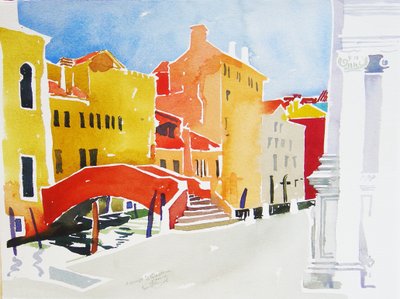 Campo S Guistina, 2006 (akvarelli) tekijältä Simon Fletcher