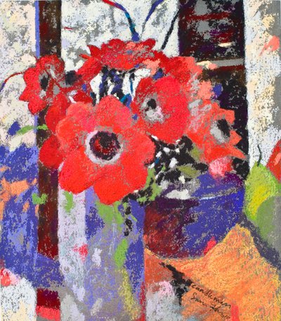 Kynttilämessu, 2010 (pastelli paperille) tekijältä Simon Fletcher
