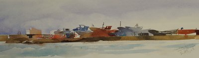 Chantier marine 2008 (akvarelli) tekijältä Simon Fletcher